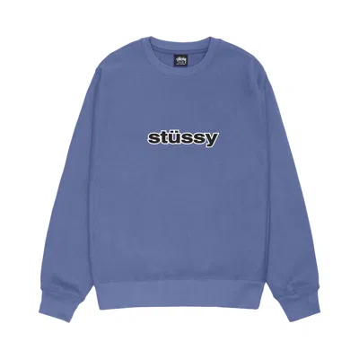 Pre-owned Stussy Ss-link Crew 'sotrm' In Blue