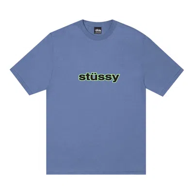 Pre-owned Stussy Ss-link Tee 'storm' In Blue