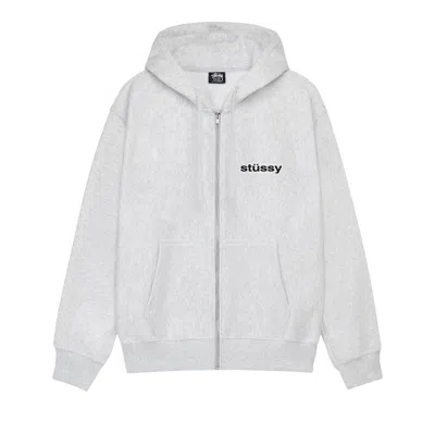 Pre-owned Stussy Ss-link Zip Hoodie 'ash Heather' In Grey