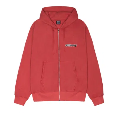 Pre-owned Stussy Ss-link Zip Hoodie 'pepper' | Red | Men's Size L