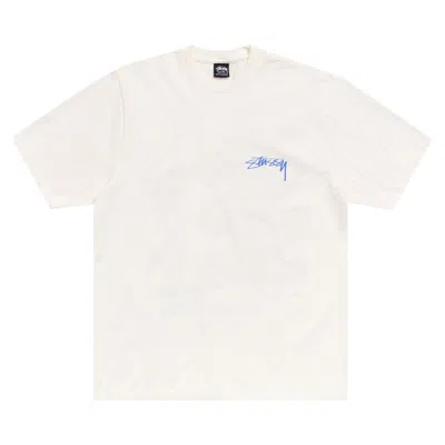 Pre-owned Stussy Stack Tee Pigment Dyed 'natural' | Cream | Men's Size L In White