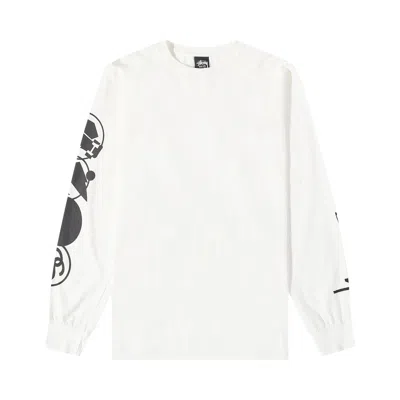 Pre-owned Stussy Stacked Long-sleeve T-shirt 'natural' | Cream | Men's Size M In White