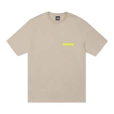 Pre-owned Stussy Stacked Tee 'khaki' In Green