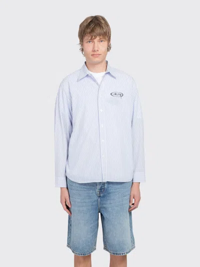 Stussy Standard Ls Shirt Logo In Blue