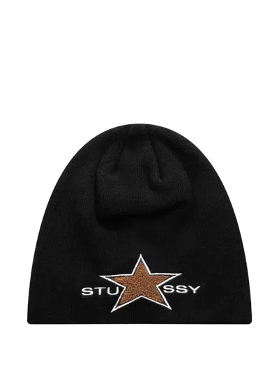 Stussy Star-motif Beanie In Black