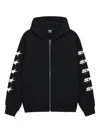 Stussy Star-sleeve Zip-up Hoodie In Multi