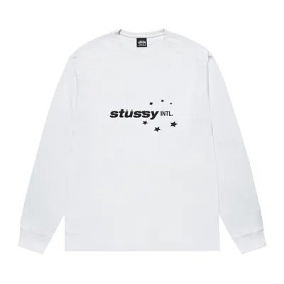 Pre-owned Stussy Star Sport Long-sleeve Tee 'white' | Men's Size S