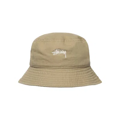 Pre-owned Stussy Stock Bucket Hat 'wheat' | Tan | Men's Size S/m