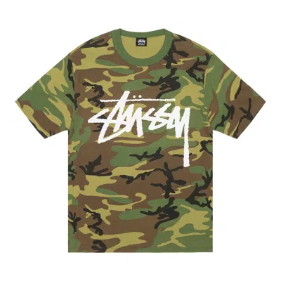 Pre-owned Stussy Stock Camo Tee 'camo/white' In Multi-color