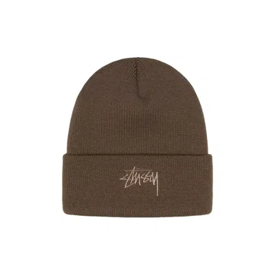 Pre-owned Stussy Stock Cuff Beanie 'pale Brown'