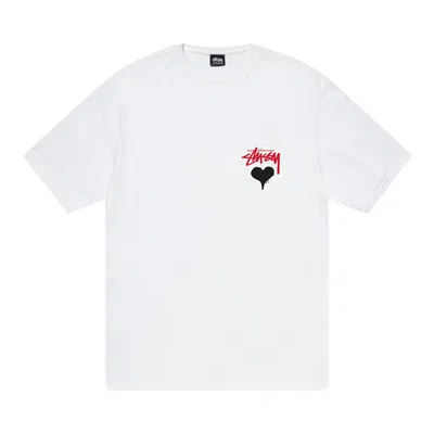 Pre-owned Stussy Stock Heart Tee 'white'