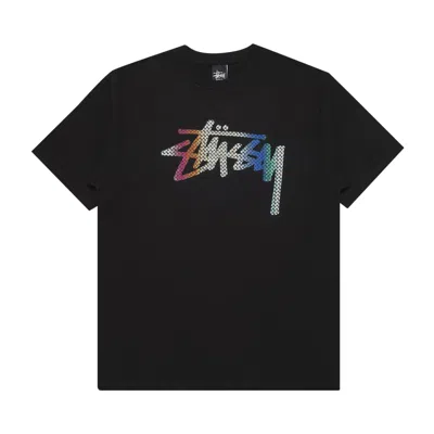 Pre-owned Stussy Stock Kaleidoscope Tee 'black'