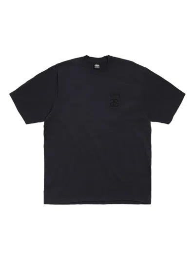 Stussy Stock Link Cotton T-shirt In Black