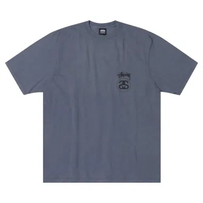 Pre-owned Stussy Stock Link Pigment Dyed Tee 'navy' | Blue | Men's Size Xl