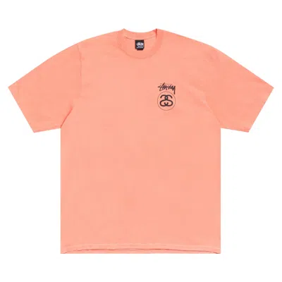 Pre-owned Stussy Stock Link Pigment Dyed Tee 'sherbert' | Multi-color | Men's Size S