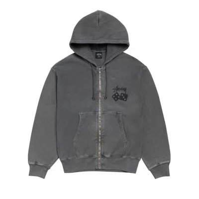 Pre-owned Stussy Stock Link Pigment Dyed Zip Hood 'black' | Men's Size M