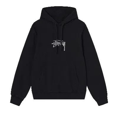 Pre-owned Stussy Stock Logo Appliqué Hood 'black'