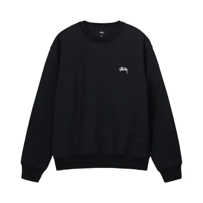 Pre-owned Stussy Stock Logo Crew 'washed Black' | Men's Size L