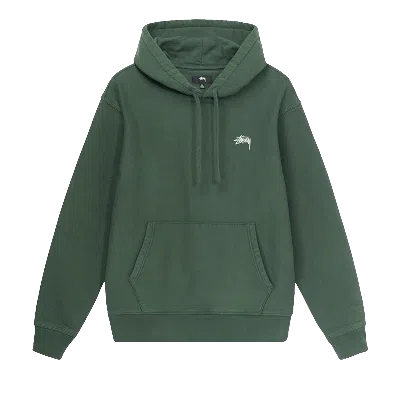 Pre-owned Stussy Stock Logo Hood 'forest' In Green