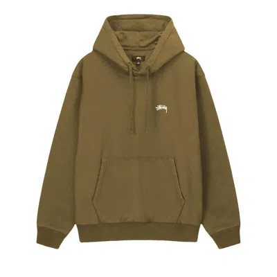 Pre-owned Stussy Stock Logo Hoodie 'olive' | Green | Men's Size M
