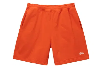Pre-owned Stussy Stock Logo Short Orange