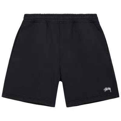 Pre-owned Stussy Stock Logo Shorts 'washed Black'