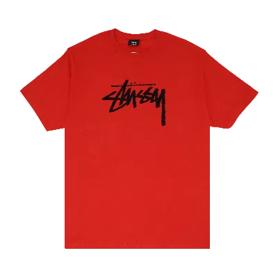 Pre-owned Stussy Stock Tee 'red'
