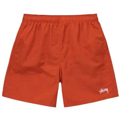 Pre-owned Stussy Stock Water Short 'clay' In Orange