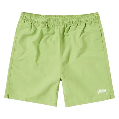 Pre-owned Stussy Stock Water Short 'lime' In Green