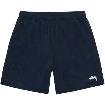 Pre-owned Stussy Stock Water Short 'navy' In Blue