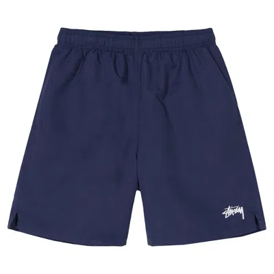 Pre-owned Stussy Stock Water Short 'navy' In Blue