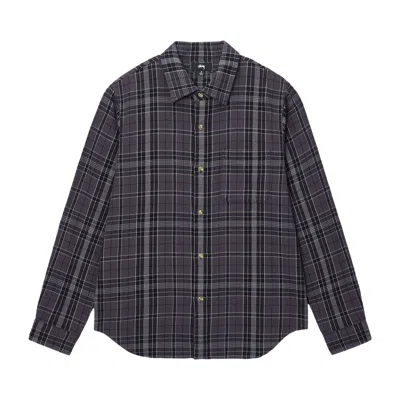 Pre-owned Stussy Stones Plaid Shirt 'black'