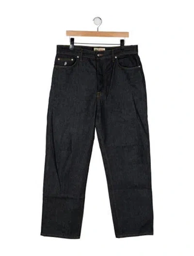 Pre-owned Stussy Straight-leg Jeans In Black