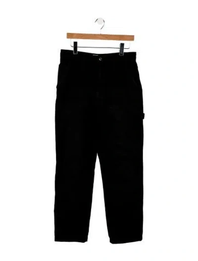 Pre-owned Stussy Straight-leg Jeans In Black