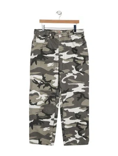 Pre-owned Stussy Straight-leg Jeans In Gray