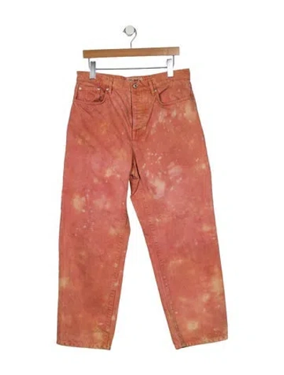Pre-owned Stussy Straight-leg Jeans In Pink