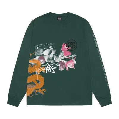Pre-owned Stussy Strike Long-sleeve Tee 'forest' In Green