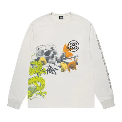 Pre-owned Stussy Strike Long-sleeve Tee 'natural' In Cream
