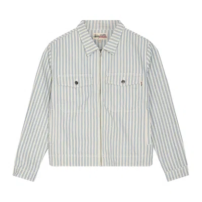 Pre-owned Stussy Stripe Garage Jacket 'stripe' In Multi-color