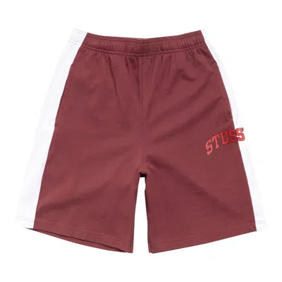 Pre-owned Stussy Stripe Jersey Short 'burgundy' | Red | Men's Size S