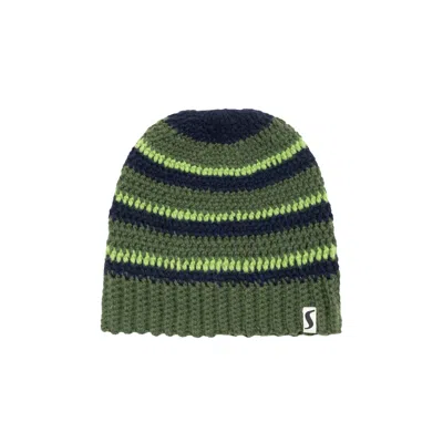 Pre-owned Stussy Stripe Knit Skullcap 'moss Green' | Men's Size Onesize