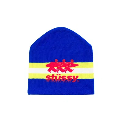 Pre-owned Stussy Stripe Ski Beanie 'blue' | Men's Size Onesize