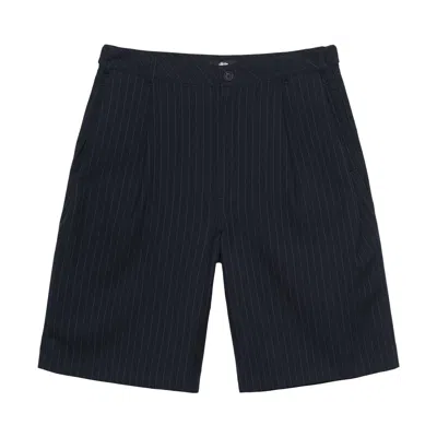 Pre-owned Stussy Stripe Volume Pleated Short 'black' | Men's Size 30