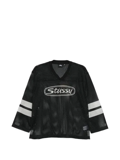 Stussy Trucker Team Jersey In Black