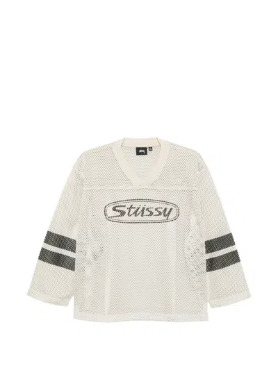 Stussy Trucker Team Jersey In White