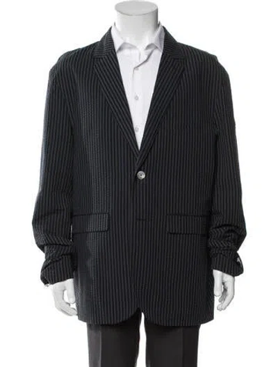 Pre-owned Stussy Striped Overcoat In Multi