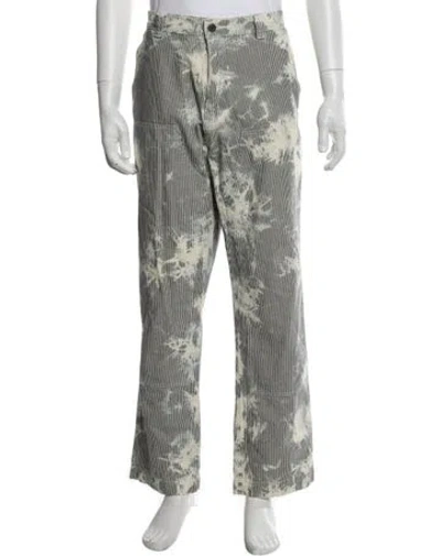 Pre-owned Stussy Striped Pants In Gray