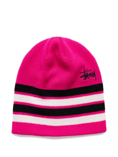 Stussy Striped Skullcap Beanie Hat In Multi