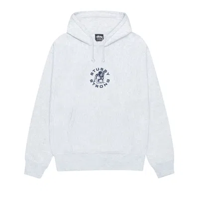 Pre-owned Stussy Strong Mac Hoodie 'ash Heather' | Grey | Men's Size S