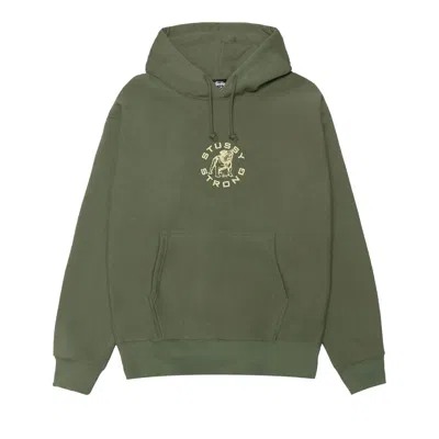 Pre-owned Stussy Strong Mac Hoodie 'olive' | Green | Men's Size S